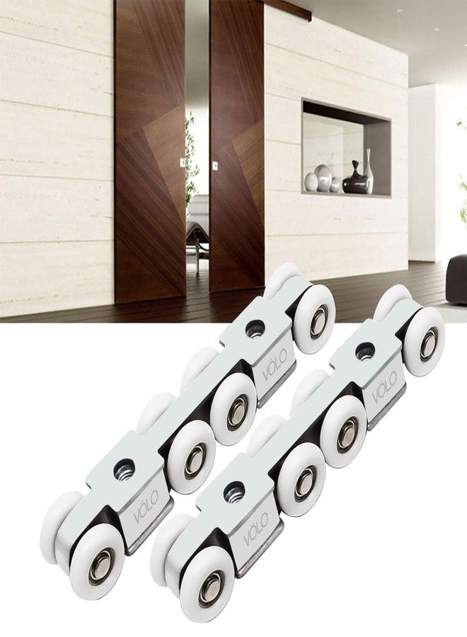 Volo 8 Wheels Door Track roller, Roller for C channel, Hanging Door Slide Wheel Track, Track Roller Sliding Door Roller Set Caster Sliding Door 8 Wheel Kit - Image 4